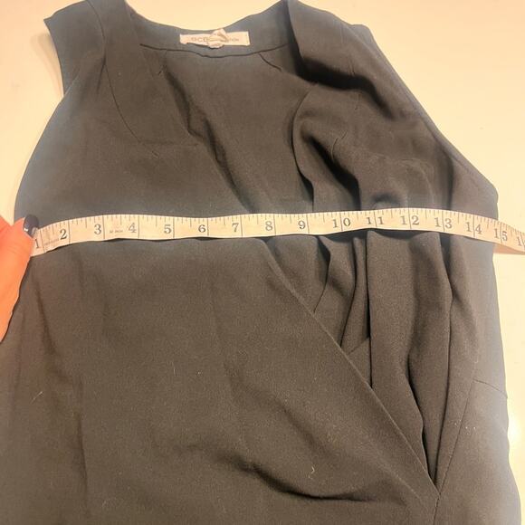 BCBGeneration Black Sleeveless Faux Wrap Dress Size 4 - Picture 6 of 6